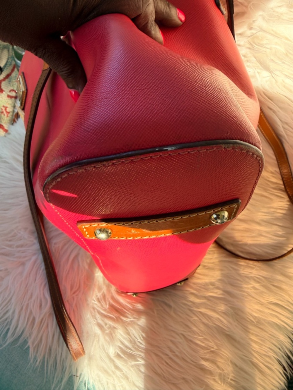 Dooney & Bourke Small Lexington Shopper Tote Tan Leather Straps - Picture 12 of 12